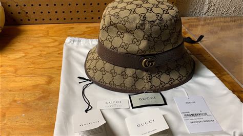 gucci trucker hat fake|Gucci fedora bucket hat.